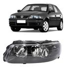 Farol com auxiliar máscara negra foco duplo gol parati saveiro g3 1999 a 2005 direito ou esquerdo