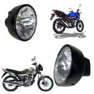 Farol Completo CG Titan KS/ESFAN 125 2012 Aro Preto Injetado Iluminação Farol Completo CG Titan KS/ESFAN 125 2012 Aro Preto Injetado Iluminação