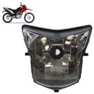 Farol Completo NXR 150 2013 2014 Máscara Cromada Cristal Lisa Acrílico Encaixe H4