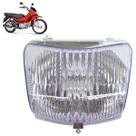 Farol Completo Pop 100 2006 2007 2008 2009 2010 2011 2012 2013 2014 2015 Máscara Cromada Cristal Estriada Acrílico