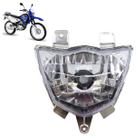 Farol Completo XTZ 125 2009 2010 2011 2012 2013 2014 Máscara Cromada Lente Lisa Acrílico Cristal