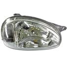 Farol Corsa 2000 a 2002 Classic 2001 a 2010 Direita Seta Cristal Carcaca Preta Refletor Bi Facetado Lente Vidro H4