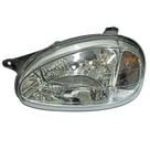 Farol Corsa 2000 a 2002 Classic 2001 a 2010 Esquerda Seta Ambar Carcaca Preta Refletor Bi Facetado Lente Vidro H4