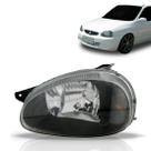 Farol Corsa 2000 A 2010 Mascara Negra Lente Lisa