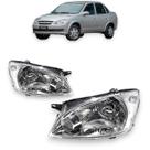 Farol corsa classic 2011 2012 2013 a 2016 cromado esquerdo
