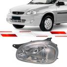 Farol Corsa Hatch Ate 2002 Sedan Ate 2010 Le Pisca Amarelo Carcaça Cinza Farol Corsa Hatch Ate 2002 Sedan Ate 2010 Le Pisca Amarelo Carcaça Cinza