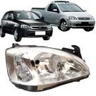 Farol corsa montana 2003 a 2012 cromado lente lisa le