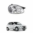Farol corsa Wagon 99 classic 2000 01 02 03 04 05 06 07 08 lado Direito carcaça preta lente lisa ACR