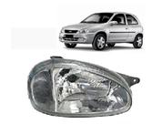 Farol Corsa Wind 1994 A 2002 Cromado Lado Dir Carcaça Preta Farol Corsa Wind 1994 A 2002 Cromado Lado Dir Carcaça Preta