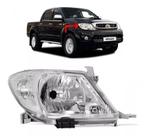 Farol Cromado Foco Simples Hilux 2009 2010 2011 Direito