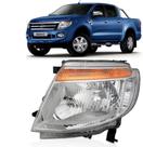 Farol Cromado Ford Ranger 2013 2014 2015 Esquerdo