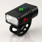 Farol De Bicicleta Led Recarregável Usb Alta Potência, Indicador De Bateria E Suporte Em Silicone