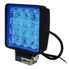 Farol de led 16 leds 48w 10v - 80v luz azul com suporte