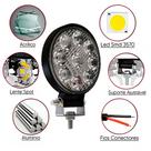 Farol de led auxiliar redondo 27w 9 leds troller off-road carro 4x4 le-6710 -1013