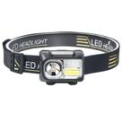 Farol de LED com sensor de movimento, fontes de luz duplas, bateria recarregável USB Farol de LED com sensor de movimento, fontes de luz duplas, bateria recarregável USB