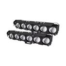 Farol De LED Dupla Cor Para Motocicleta Com 6 Lentes, Luzes De Neblina De Alta/Baixa Intensidade