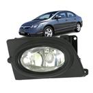 Farol de Milha Auxiliar Neblina Honda Civic LXS 2007 Até 2008 Com Grade