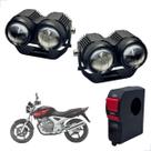Farol de Milha Auxiliar Neblina Led 20w 12v + Botão On/ Off Usb CBX 250 Twister 2001 até 2008