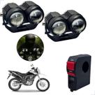 Farol de Milha Auxiliar Neblina Led 20w 12v + Botão On/ Off Usb NXR 160 Bros 2015 até 2024