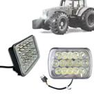 Farol de milha auxiliar retangular 15 leds 45w universal