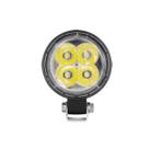 Farol de Milha LED 12W 4 LEDs 12V 24V 6500K Luz Spot Redondo Universal