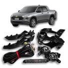 Farol de Milha LED Montana 2023 Kit Completo com Botão Moldura Preta Modelo Original