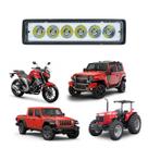 Farol De Milha Led Retangular Mini Barra 6 Leds 18w Bivolt