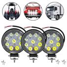Farol De Milha Led Universal 12/24v 9 Leds 6000k 3 Unidades