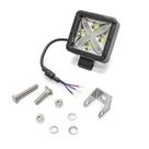 Farol De Milha Quadrado 4 Leds Branco 12V 20W 6000K 1250 Lumens IP67 Com Carcaça Alumínio Preto - OSRAM 101SP