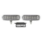Farol de Milha Slim Estrobo Cromado 16 Leds Ambar 12v