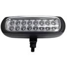 Farol de Milha Slim Estrobo Preto 16 Leds Branco 12v