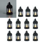 Farol Decorativo LLQ Mini 12 unidades con Vela LED a Batería