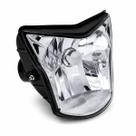 Farol Dianteiro Bros Completo com Refletor Cromado e Aro Preto