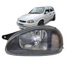 Farol Dianteiro Corsa 2000 / 2008 Serve 1994 Até 1999 Esquerdo Fumê Vidro Carcaça Preta