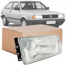 Farol Dianteiro Direito Carona Volkswagen Gol Saveiro Parati Voyage G1 Quadrado de 91 92 93 94 95 96 97 com Lente em Vidro