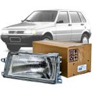 Farol Dianteiro Esquerdo Motorista Fiat Uno Fiorino Elba Premio 91 92 93 94 96 98 2000 2002 até 2004 com Lente em Vidro
