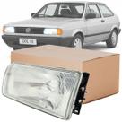 Farol Dianteiro Esquerdo Motorista Volkswagen Gol Saveiro Parati Voyage G1 Quadrado de 91 92 93 94 95 Lente em Vidro