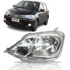 Farol Dianteiro Etios 2013 14 15 16 17 Cromado Foco Simples Carcaça Cinza