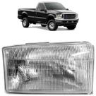 Farol Dianteiro F250 F350 1998 A 2006 Máscara Cromada