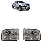 Farol Dianteiro F250 F350 F4000 2007 A 2010 Máscara Cromada