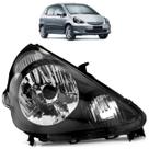 Farol Dianteiro Fit 2003 2004 2005 2006 2007 2008 Liso Acrílico Máscara Negra
