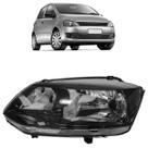 Farol Dianteiro Fox 2010 2011 2012 A 2014 Máscara Negra Lente Lisa Acrílico