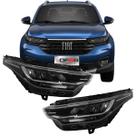 Farol Dianteiro Full LED Fiat Strada 2021 a 2025 Direito