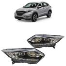 Farol Dianteiro Hrv Touring 2015 2016 2017 2018 Led Máscara Negra Lente Lisa Acrílico