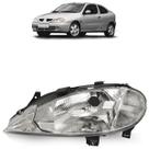 Farol Dianteiro Megane 1999 A 2003 Máscara Cromada