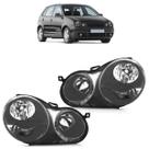 Farol Dianteiro Polo 2003 2004 2005 2006 Máscara Negra Lente Lisa Acrílico Foco Duplo Farol Dianteiro Polo 2003 2004 2005 2006 Máscara Negra Lente Lisa Acrílico Foco Duplo