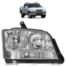 Farol Dianteiro S10 Blazer Pitbull 2001 A 2011 Máscara Cromada