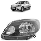 Farol Dianteiro Sandero 2012 A 2014 Máscara Cinza