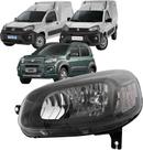 Farol Dianteiro Uno 2015 até 2022 Partner Fiorino 2022 23 24 2025 Mascara Negra Esquerdo
