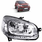 Farol Dianteiro Uno Evo 2015 A 2017 Máscara Cromada